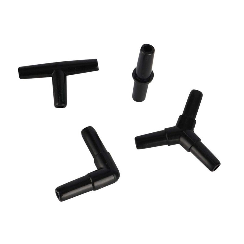 BornFeel Aquarium Airline Tubing Connectors I T L Y 40pcs Fish Tank Air Tube Adapters for 3/16 '' Air Line Hose (Black) - Image 4